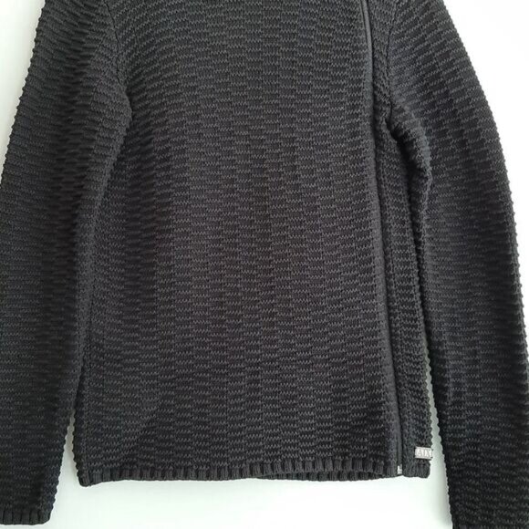 ARMANI EXCHANGE 100% Cotton Side Zip Sweater Textured Knit Sz S - Picture 3 of 11